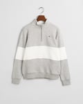 GANT - Half-zip genser til ungdom, unisex  light grey melange