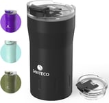 SANTECO Travel Coffee Mug 350ml/12oz, Insulated Coffee Cups with Flip Lid, Doub