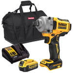 DEWALT DCF891N 18V XR Brushless 1/2" Impact Wrench 1 x 4.0Ah Battery Charger Bag