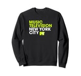 MTV Music Television New York City Neon Letters & Logo Sweatshirt