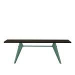 Vitra - EM Table 220, Base Prouvé Blé Vert - Dark Solid Oak - Matbord