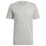 adidas Essentials T-Skjorte - Grå/Hvit, størrelse Medium