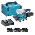 Makita DBO382RMJ-3 18v Brushless Finishing Sander (3x4Ah)