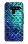 Green Mermaid Fish Scale Case Cover For LG V50, LG V50 ThinQ 5G