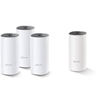 TP-Link Deco M4 (3-Pack) Système WiFi Mesh AC 1200 Mbps pour la Maison & Deco WiFi Mesh performant Deco M4(1-Pack), Boitier Additionnel, Couverture WiFi de 140㎡ Supplémentaires