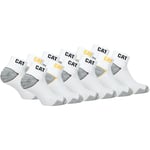 CAT Caterpillar 12 Pairs WORK SNEAKERS Baskets de travail Chaussettes de baskets Chaussettes de travail femmes hommes Chaussettes d'affaires bas taille 39-50 (43-46, 12 Pairs Blanc)