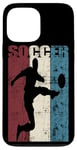 Coque pour iPhone 13 Pro Max Ballon de football vintage effet vieilli