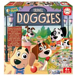 Educa - Jeu de société éducatif Travel Doggies | Choisissez Un Personnage et en parcourant Le Plateau Vous trouverez des éléments de Votre Chien et préparez-Le pour Les Vacances. A partir de 4 Ans