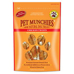 Pet Munchies Chicken Twists Dog Treats, Premium Grain Free Dental Sticks with Natural Real Meat, Low in Fat and High in Protein 80g (Pack of 8)