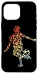 Coque pour iPhone 16 Pro Max Croquis d'un joueur de football Amoureux du football