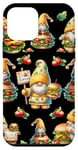 Coque pour iPhone 12 mini Fast Food Burger Grilling Gnome Graphic I Love Cheeseburgers