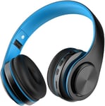 Wilress ¿¿couteurs Bluetooth Sans Fil, Pliables, Avec Microphone, St¿¿r¿¿o Hi-Fi Rechargeable, Radio Fm, Pure Bass Sound Headsets Pour Mobile Phone, Pc, Ordinateur Portable, Tablette - Bleu