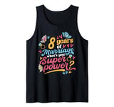 8th Wedding Anniversary T Shirt for Her 8 Years of Marriage Tank Top