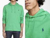 Polo Ralph Lauren Hooded T-Shirt Jersey Hoodie Retro Preppy Sweatshirt S