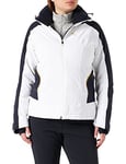 Salomon Women'S Ski Jacket with Hood, Brilliant JKT W, Synthetic Blend, White/Blue (White/Night Sky), Size XS, LC1210100