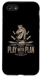 Coque pour iPhone SE (2020) / 7 / 8 Planificateur amusant avec citations d'échecs Play With Plan Funny Chess