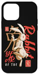 Coque pour iPhone 12 mini Année du lapin Zodiaque chinois Anime Art traditionnel