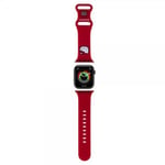 Hello Kitty Apple Watch 38/40/41mm Ranneke Liquid Silicone Punainen