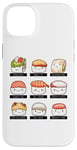 Coque pour iPhone 14 Plus Tableau d'identification des sushis Kawaii