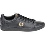 Fred Perry Mens Spencer Leather B8250 102 Black Trainers - Size UK 3