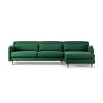 Habitat Turnmill Right Hand Corner Sofa - Green 4 Seater