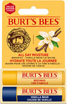 Burt's Bees Lip Balm Multipack, Lip Balm Value Set, Includes Beeswax with Peppermint & Vitamin E and Vanilla Bean, 2x4.25g