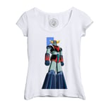 T-Shirt Femme Col Echancré Goldorak Go Nagai Robot Manga Anime Japon 80's