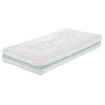 Nalui Matelas pour lit bébé déhoussable 60 x 120 cm Baby One avec Noyau en Mousse Douce, Respirante et rembourrée thermorégulatrice, hypoallergénique, certifié Oeko-Tex®, Hauteur ± 12 cm, fabriqué en