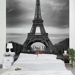 Apalis 95468 Spot on Paris Papier peint photo non tissé Motif carré Papier peint photo 3D pour chambre à coucher, salon, cuisine Gris 336 x 336 cm