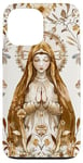 iPhone 13 Pro Max Catholic Virgin Mary Boho Floral Catholicism Symbol Case