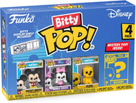 Funko Bitty POP Disney - Mickey Mouse, Minnie Mouse pink Dress, Pluto and A S