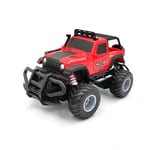 Lecez Four-way Remote Control Car, Wireless Cool Lighting High-speed Off-road Toy Car Four-wheel Drive Drift Car, Climbing Car, Rubber Tires, 14x9x9cm (Color : Red)