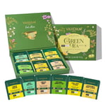 VAHDAM, Assorted Green Tea Gift Set (6 Flavors, 36 Pyramid Tea Bags) Long Leaf Pyramid Tea Variety Pack | Premium Tea Gifts | Gifts for Women & Men