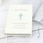 Personalised Blue Cross Holy Bible I Christening I 1st Holy Communion Gift