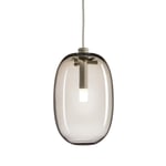 Pebble Taklampa - Pendel | 2 stl. | 3 färgalt. | Modell: Lång - H250 | Ø=160 | Färg: Varmgrå glasskärm