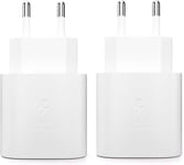 Chargeur Pour Samsung Charge Rapide, 2-Pack 25w Bloc Chargeur Prise Usb C Pour Samsung Galaxy S24 S23 S22 S21 S20 Fe/Ultra, Note 20, A71 A55 A54 A53 A34 A15 M34 M53, Iphone, Chargeur Telephone