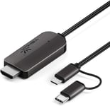 Adaptateur Usb C/Micro Usb Vers Hdmi, Câble Adaptateur Mhl Vers Hdmi Pour Appareils Android 1080P Digital Av Mirroring Phone To Tv/Projector/Monitor