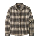 Patagonia Patagonia M' S L/s Cotton In Conversion Lw Fjord Flannel Shirt - Spotter: Forge Grey - Herr - XXL- Naturkompaniet