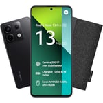 Xiaomi Bundle REDMI Note 13 Pro 5G 8/256 + Etui Gris Foncé, Ecran de 6.67'', Smartphone Débloqué, Batterie mAh 5100, Mémoire ROM 256 GO,RAM 8 GO, Android 13, Midnight Black