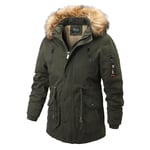 Parka Homme De Marque À Capuche Detachable Épaississant Manteau Hommes À Poches Multiples Doudoune Homme -Zs306813