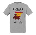 T-Shirt Enfant L'espagne M'appelle Drapeau Taureau Corrida