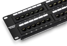 TRENDnet 48-Port Cat6 Unshielded Wall Mount or RackMount Patch Panel, Compatible