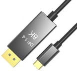 USB-C til Displayport 1.4 kabel - 8K - 30Hz - 3 m