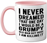 Stuff4 Grumpy Old Man Mug, Grandad Gifts, Dad, Father’s Day or Christmas Novelty Mug, Funny Gifts, Perfect Birthday Present, Funny Mugs for Men, 11oz Pink Ceramic Dishwasher Safe Mugs