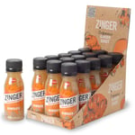 Zinger Ginger Shot (Pack of 15 x 70ml). Organic plant based shot with 18.4g of pressed ginger juice. Natural kick in a pocket-sized format with no added sugar.