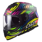 LS2, Casque Moto intégral Storm II Power Matt Black Rainbow, M