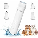 Memkey - 4 en 1 Tondeuse Chien Professionnelle: Silencieuse Tondeuses pour Chiens Étanchéité IPX7,Sans Fil Fondeuse Toilettage pour Animaux avec