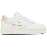 Baskets Lacoste  BASKETS  T-CLIP PLATFORM BLANCHES EN CUIR FEMME