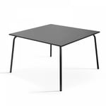 Table de jardin carrée en métal anthracite - Palavas - Gris Anthracite