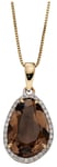 Elements Gold GP2275Y 9ct Yellow Gold Irregular Smoky Quartz Jewellery